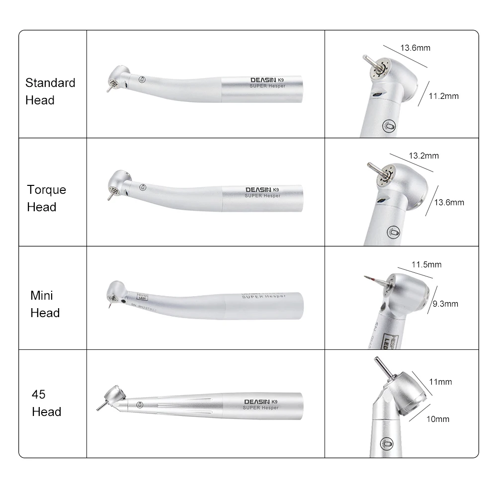 Turbina LED de alta velocidade com rolamento cerâmico, Dental Hand Piece para Kavo Quick Coupling