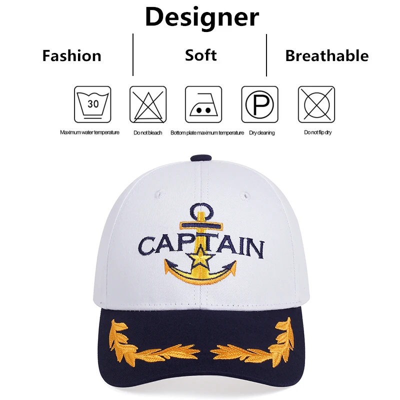 Unisex CAPTAIN/FIRST MATE Embroidery Baseball Caps Spring And Autumn Outdoor Adjustable Casual Hats Sunscreen Hat