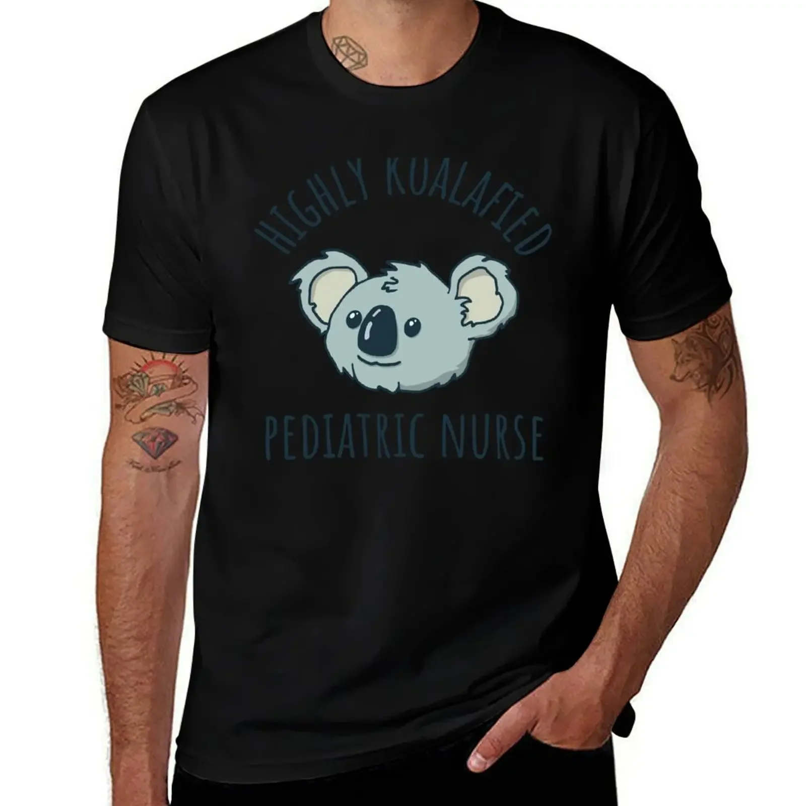 

Koalafied Pediatric Nurse T-Shirt street wear tees shirts graphic tees Aesthetic clothing Men's cotton t-shirt