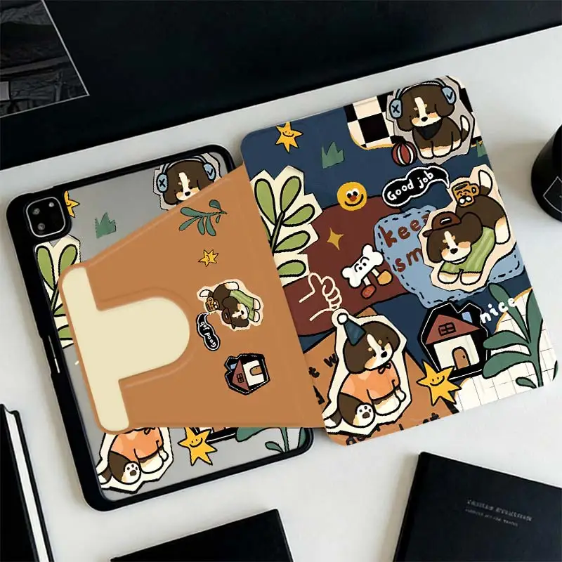 Tri-Fold 360° Rotation Smart Case For IPad Mini6 8.3 Pro 10.5 Pro11 iPad 10.2 7/8/9 4/5 10.9 10th iPad A16 2025 11 Air11/13