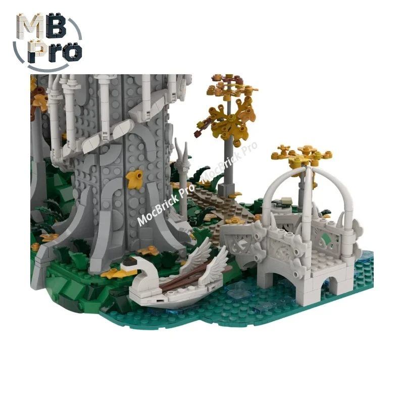 

Конструктор MOC «Фэнтезийный лес»: Большая модель Лотлориэна (UCS) из строительных блоков, набор для декора дома, идея для подарка