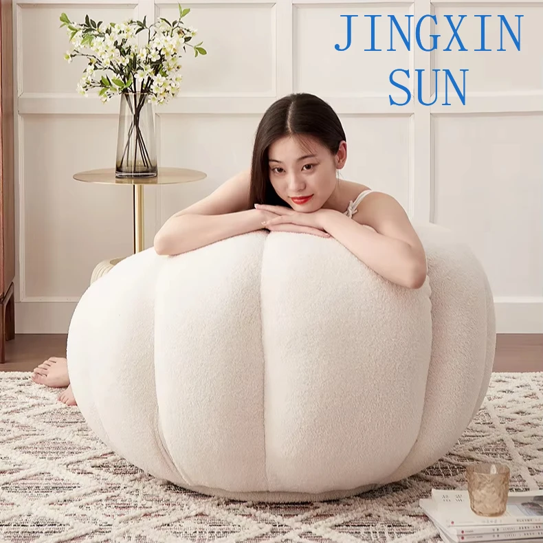 Durable Plush Lazy Inflatable Sofa Convertible Foldable Single Backrest Lounge Chair For Bedroom Or Hotel Portable Storage