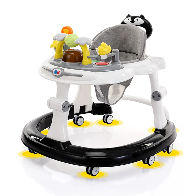 Multi-Function Anti-Rollover Foldable with Music Baby Walker   with Wheels Child Walking Assistant Hand Push Stroller