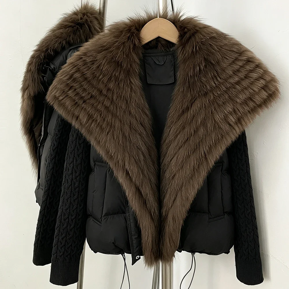 OFTBUY 2026 Damen Neue Winterkleidung Echter Fuchspelzkragen Kurze Warme Daunenjacke Entendaunenjacke Modische Damenoberbekleidung – Detail 5