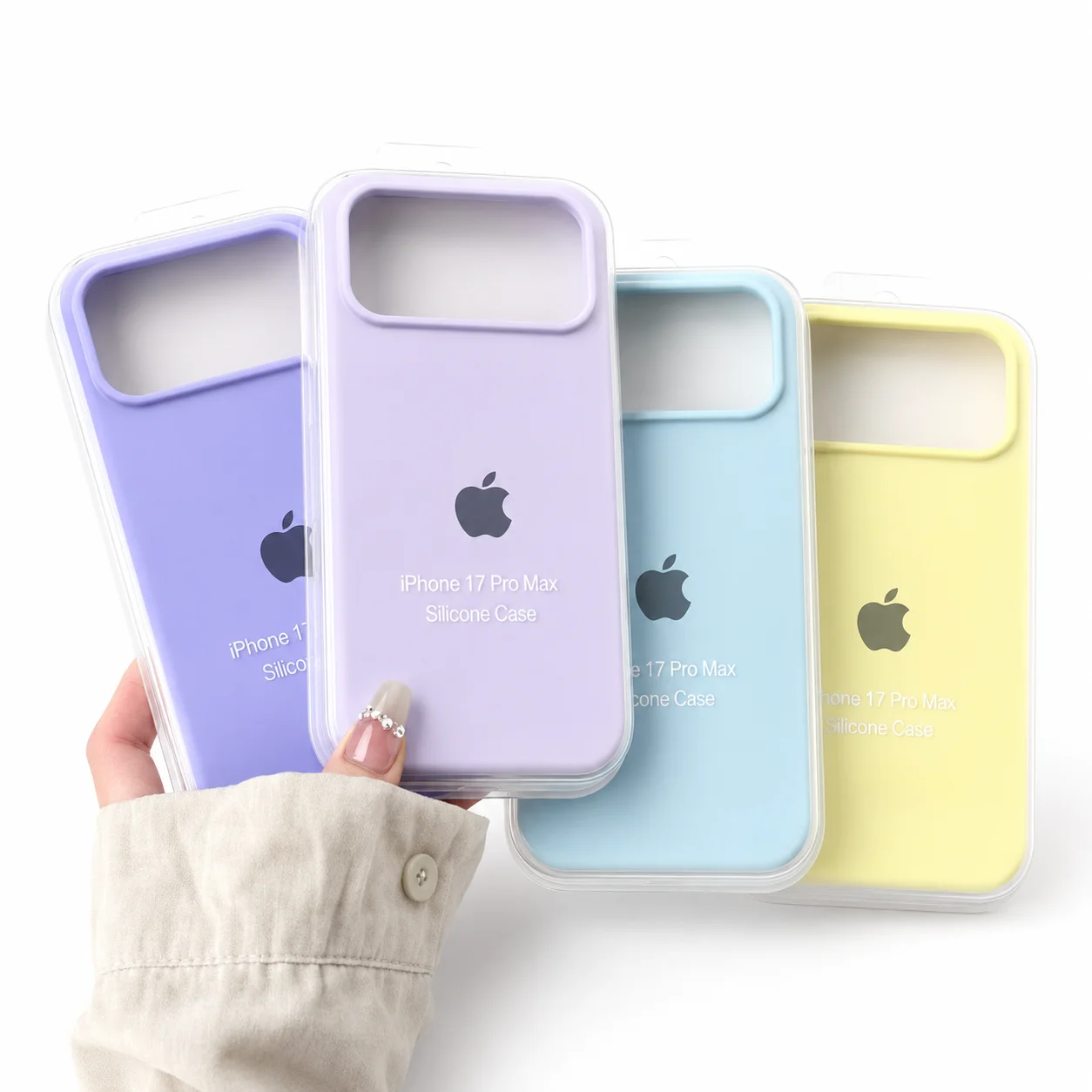Image of Silky Touch Flüssigsilikonhülle für Apple iPhone 17 16 15 14 13 12 Pro Max Stoßfeste Schlanke Schutzhülle Weiche Rückseite