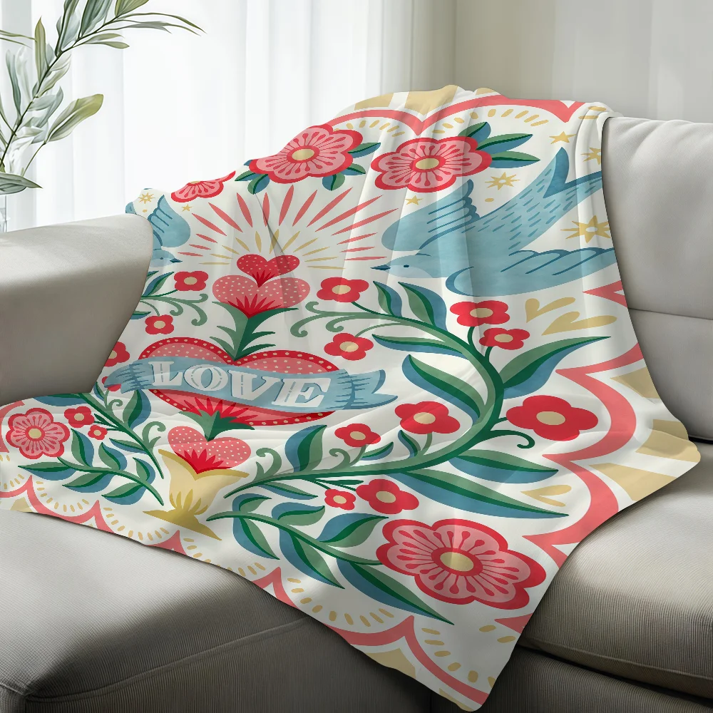 Mexican Folk Art Blanket Suitable For Sofas Beds Offices Cars Outdoor Travel An Ideal Gift For Friends Family