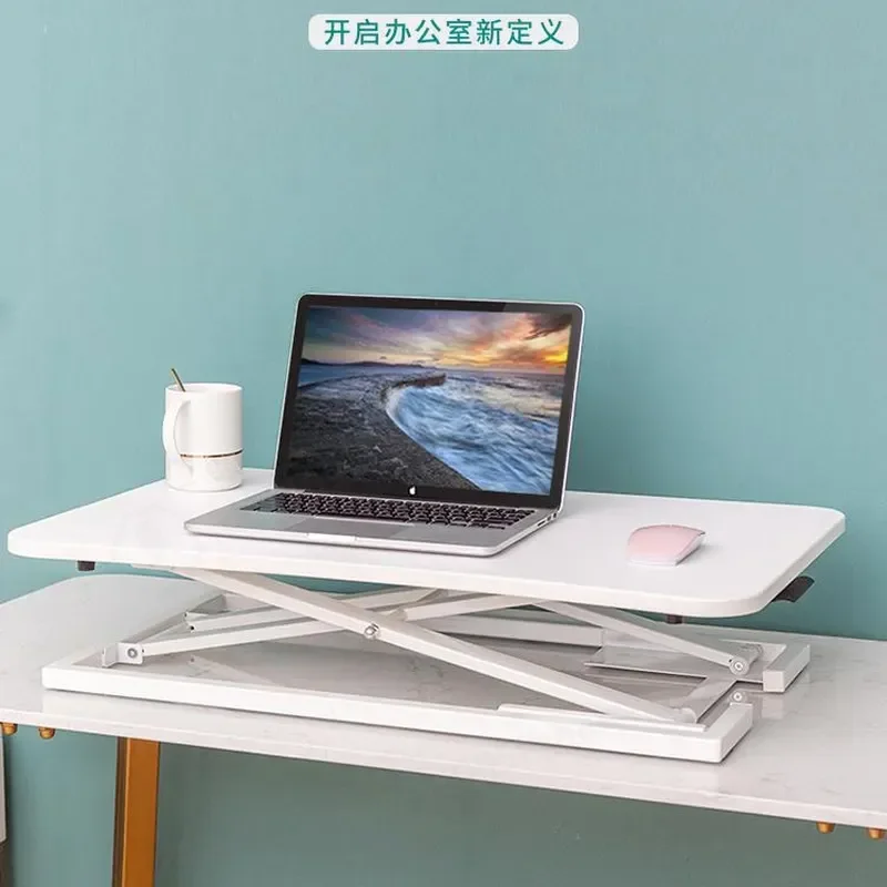 Electric Height Adjustable Standing Desk Foldable Computer Table for Home Office Bedroom Mobile Workstation with Lifting