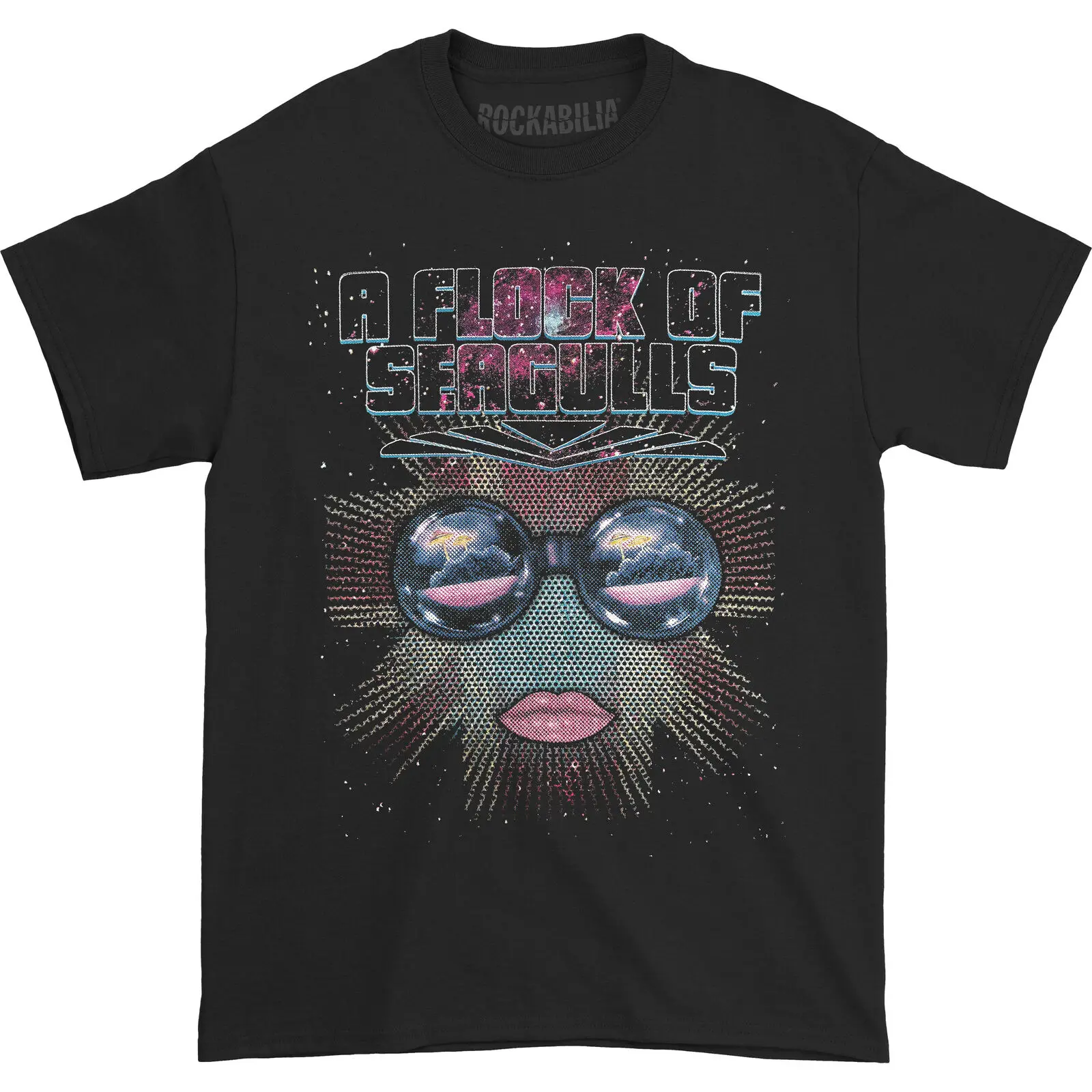 Men'S A Flock Of Seagulls Galaxy T Shirt X Large Black