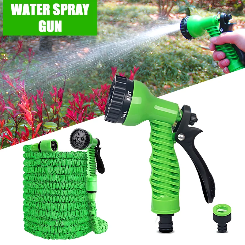 

7Water Spraying Functions Expandable Magic Hose 25FT-200FT High-Pressure Car Wash Water Gun Home Garden Watering Hose tool