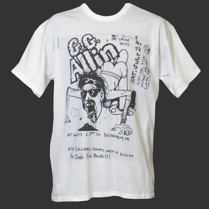 GG ALLIN HARDCORE METAL PUNK ROCK TSHIRT unisex S3XL