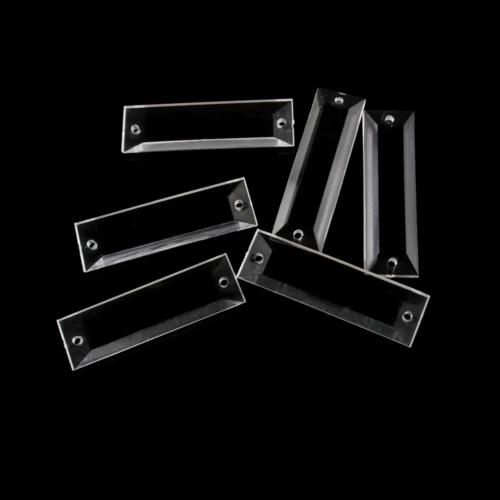 Imagem -02 - Acrílico Trimming Forma Drop Prism Pendant Clear Moda 23x75 mm 220 Pcs por Lote