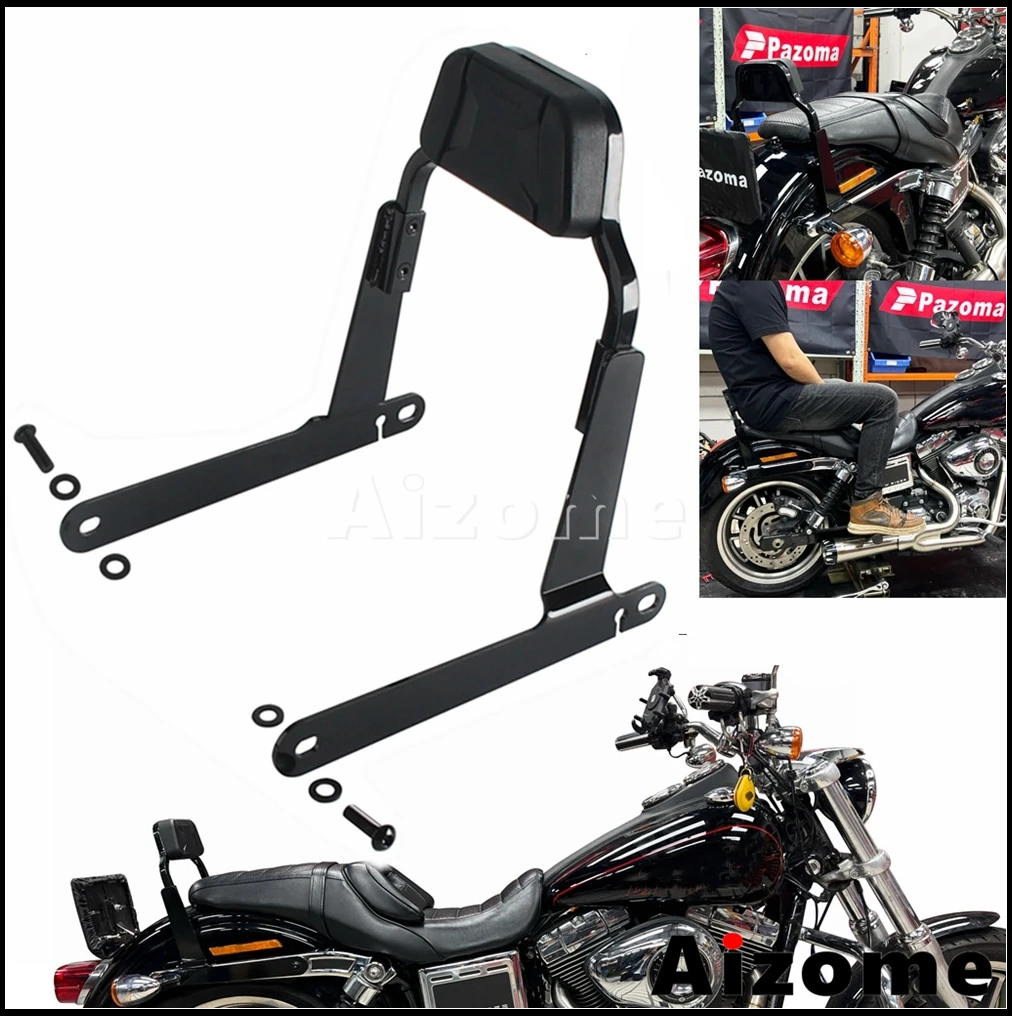 Oparcie motocyklowe Sissy Bar Poduszka na tylne siedzenie do Harley Dyna Switchback FLD Street Bob FXDB FXDBI Wide Glide FXDWG FXDWGI 06-17 — zdjęcie 6