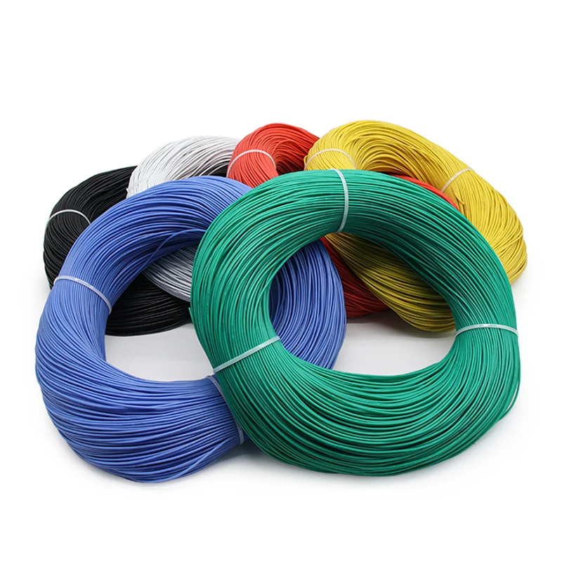 1/3/5/10/20/50M Soft Silicone Rubber Copper Wire 30 28 26 24 22 20AWG Flexible DIY LED Lighting Wires Electrical Power Cable