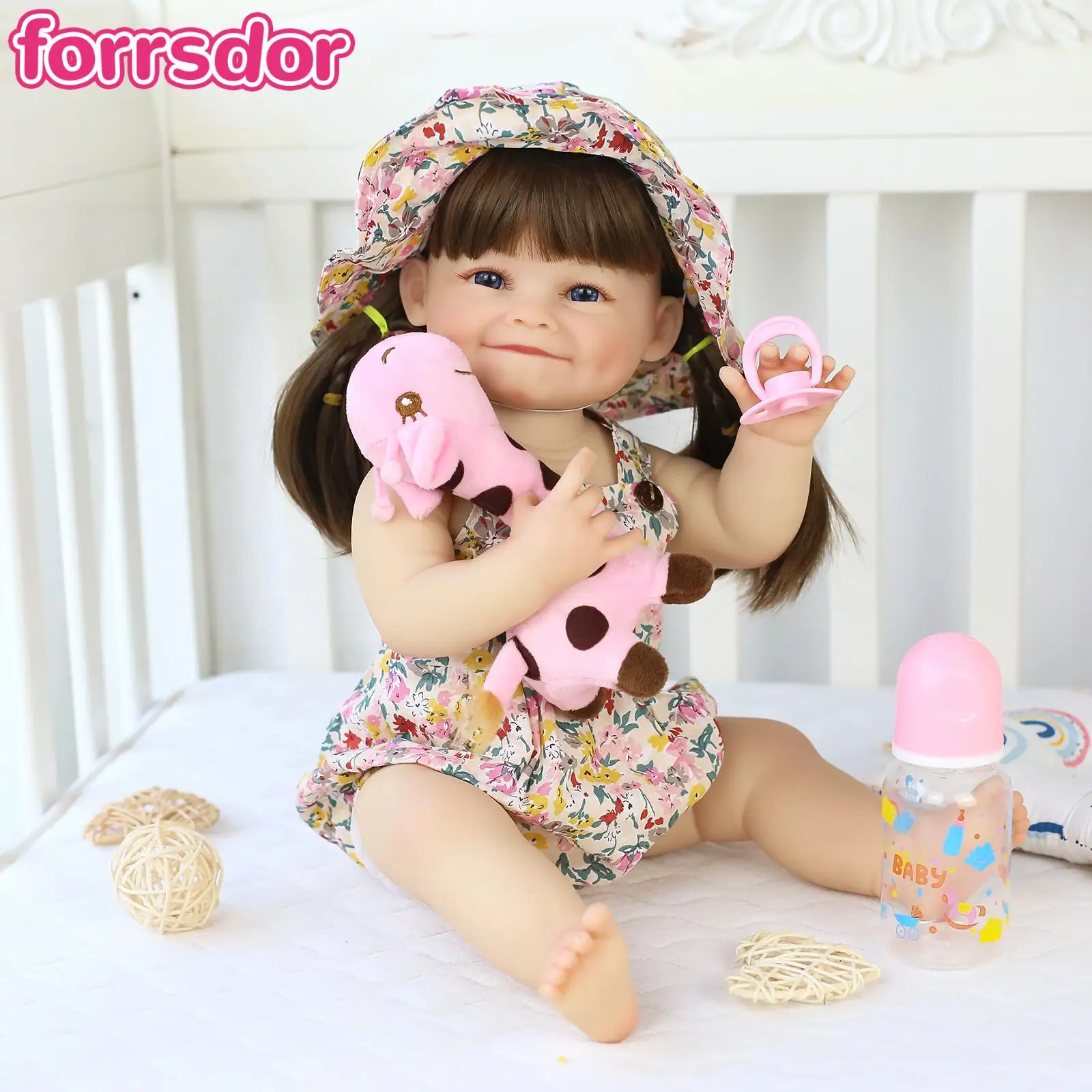 

22inch 55CM Reborn Toddler Girl Doll Raya Body Soft Silicone Vinyl Lifelike Soft Touch Collectible Art Doll Christmas Kid Gifts