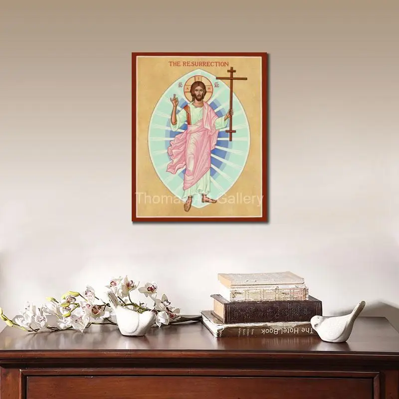 Greek Orthodox Christ Pantocrator Icon Byzantine Great Feast HD Canvas Print Large Chistian Wall Art for Altar Prayer Room