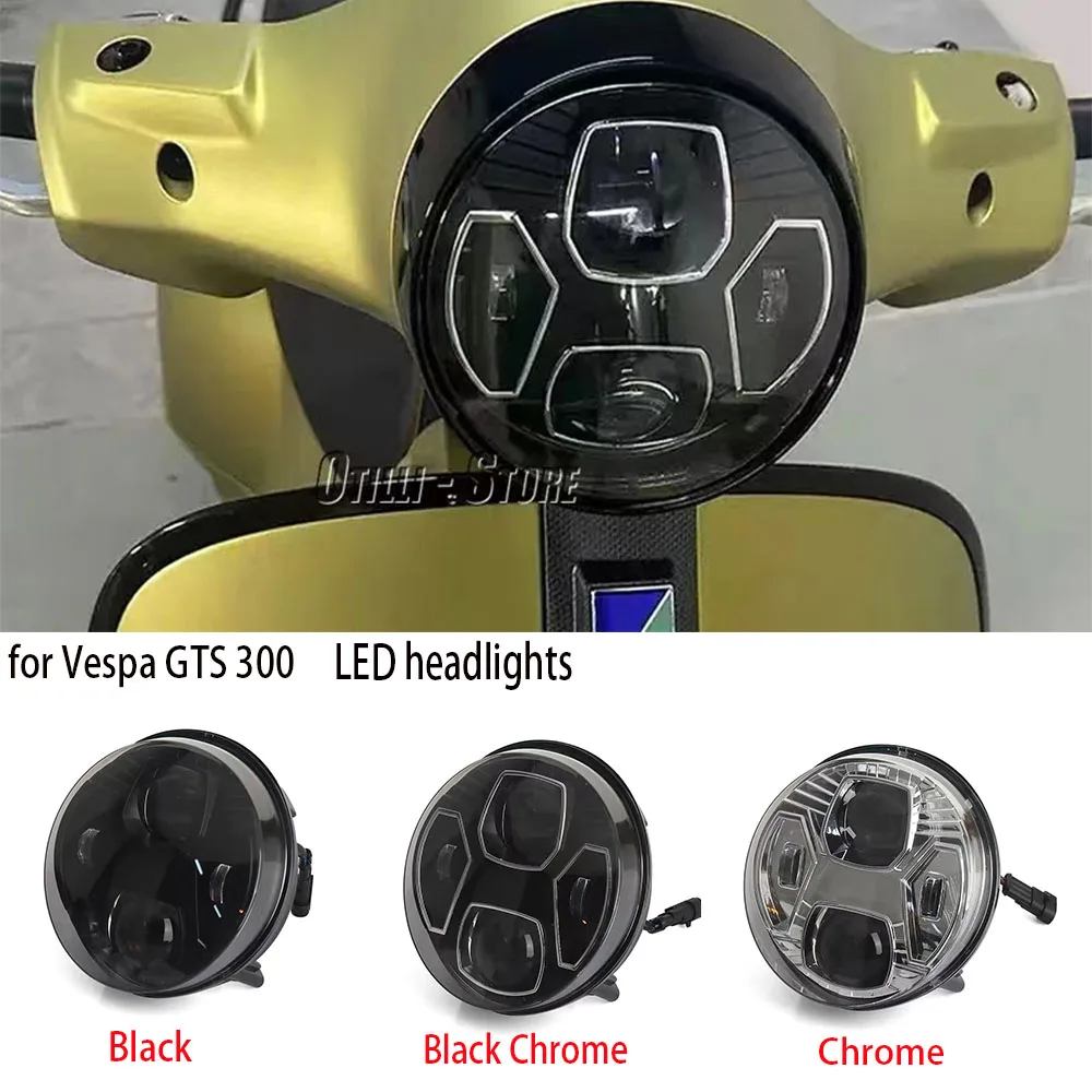 

GTS300 LED Headlight New Motorcycle Accessories Front Headlamp 3 Color For Vespa GTS 300 Gts300 gts300