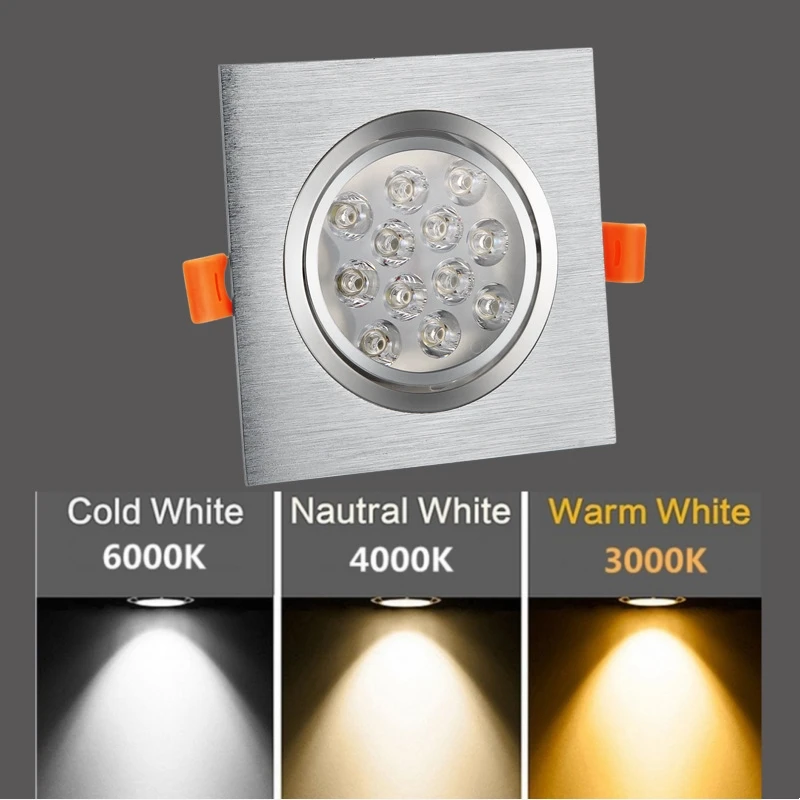 

Dimmable Square led downlight 6w 10w 14w 110V 220V recessed cabinet bulb square spotlight ceiling led driver for home decoration