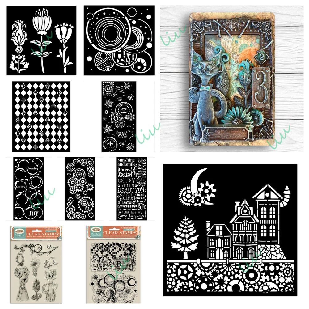

2025 October New Christmas Snowflakes Stencil Dog, Cat and Flowers Metal Cutting Dies for DIY Handmade Scrapbooking Diary Album