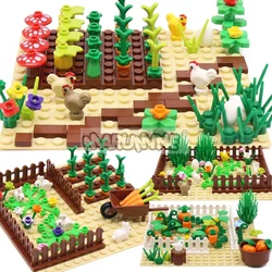 Marumine Farm Animals Building Blocks Set 48-109PCS DIY MOC Bricks with 16x16 Baseplate Rabbit Pumpkin Chicken Construction Kit