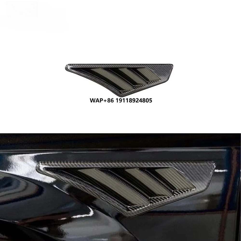 

High Quality Dry Carbon Side Fender Air Wing Vent Cover Shark Fins For Q8 4-door 2019-2023