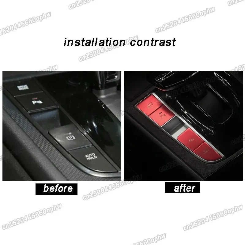 Aluminum Alloy Car Center Control Gear Shift Switch Button Sticker for Hyundai Elantra Cn7 2021 2022 2023 2024 2025 Accessories