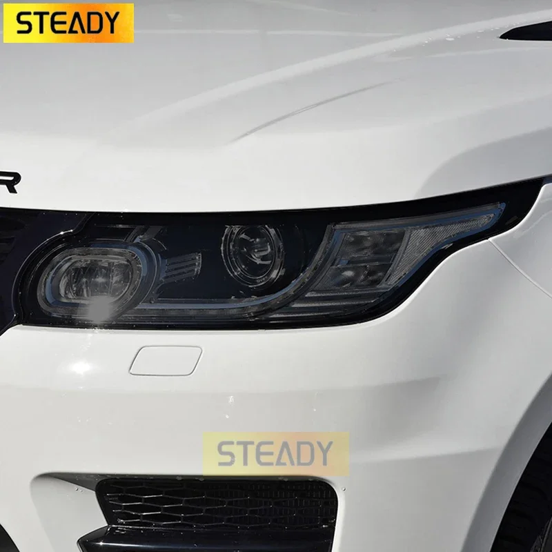 

2 Pcs Car Headlight Protective Film Restoration Transparent Black TPU Sticker For Range Rover Sport L494 2014-2020 Accessories