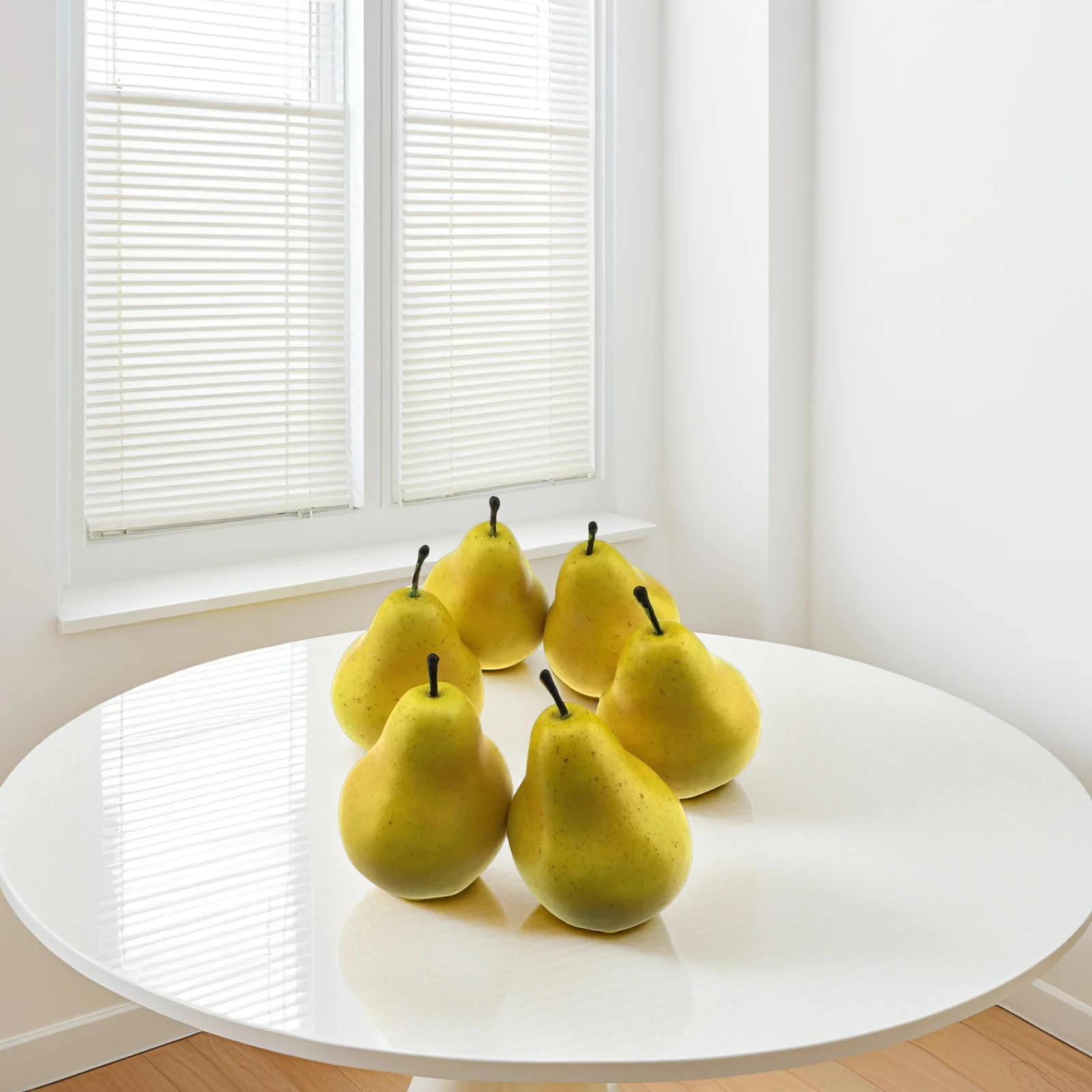 6 قطع من حلي الكمثرى المزيفة، ديكور واقعي لمحاكاة الكمثرى للمنزل ورياض الأطفال والفصول الدراسية، دعائم تزيين للصور #4