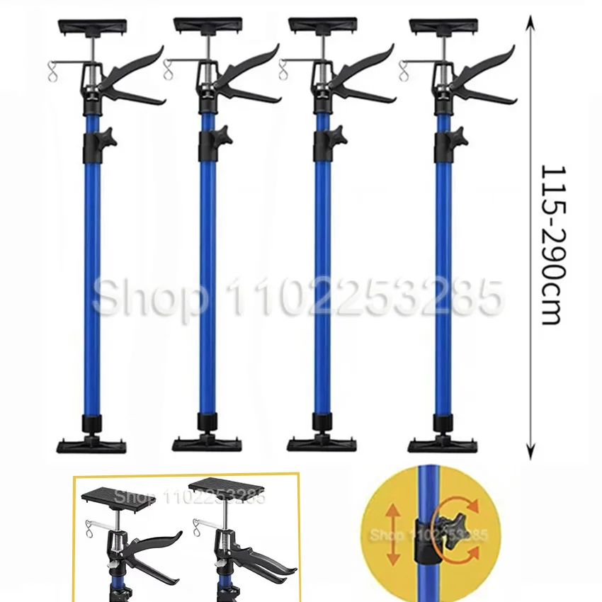 Upgrade Super High115-290cm Woodworking Telescopic Support Rod Wooden Ceiling Door Frame Raise Lifter Labor-Saving Arm Jack