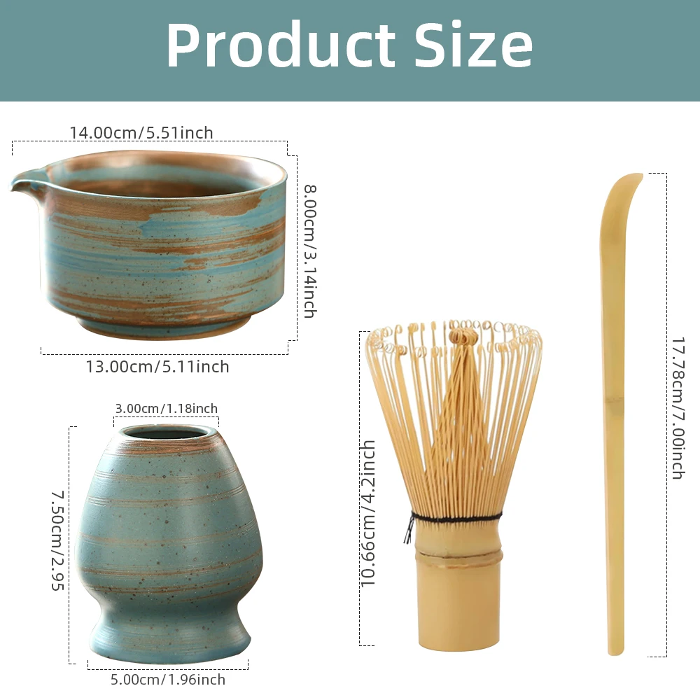 4 STUKS Japanse Matcha Theeservies Veilige Bamboe Garde Theelepel Theesets Indoor Drank Winkel Thee maken Gereedschap Accessoires