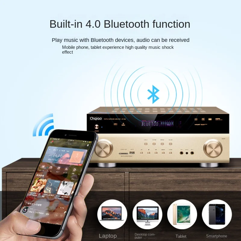5.1 Dolby DTS Home Karaoke Amplifier Professional High Power KTV Surround with for HDMI for Bluetooth USB Metal-For Home Use