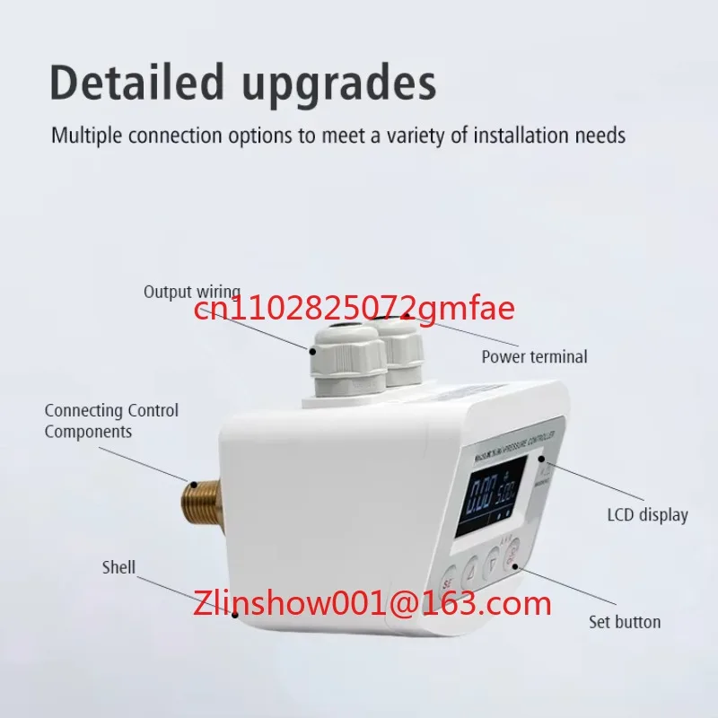 

Digital Pressure Switch 220V/110V Power Supply Adjustable Pressure Controller Digital Pressure Switch with LCD Display
