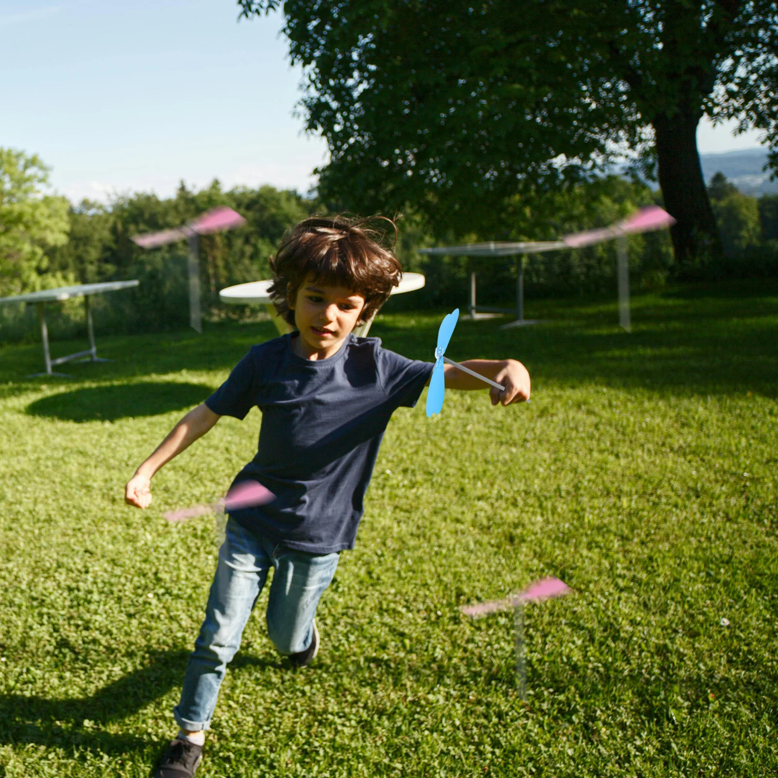 

20Pcs Portable Flying Propeller: Bamboo Style Hand Helicopter for Children - Fun Science Experiment Outdoor Play Set