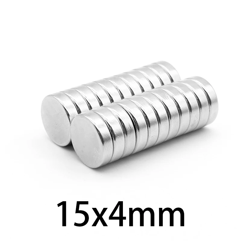 15x4mm Powerful Magnet Round sheet Magnets N35 Neodymium rare earth magnetic  micro NdFeB super Strong circle 15*4mm