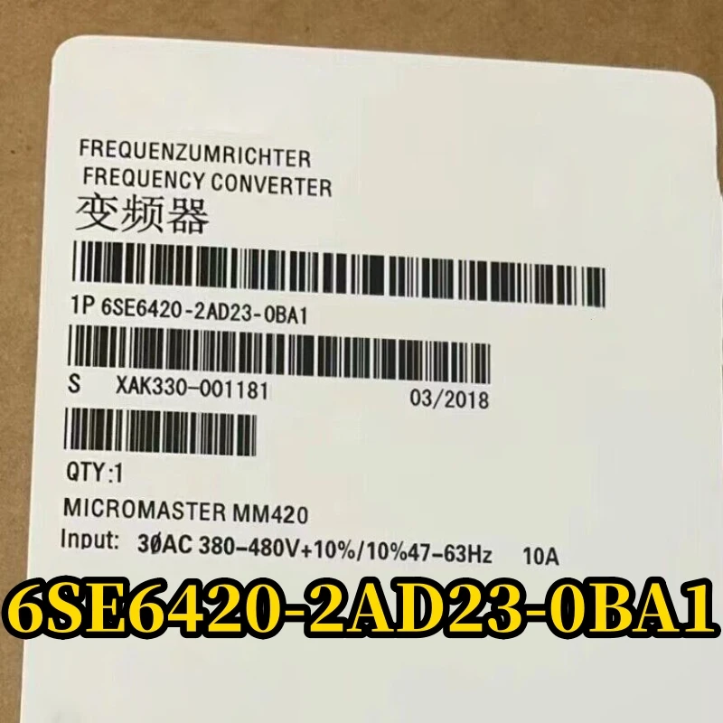 

New 420 installed with Class A filter 6SE6420-2AD23-0BA1 6SE6 420-2AD23-0BA1 6SE64 20-2AD23-0BA1 One year warranty Fast delivery