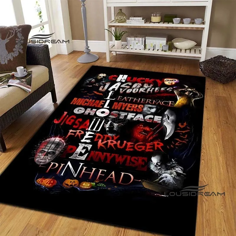 Halloween Carpets and Rug Horror movie Carpet Floor Mat Living Room Bedroom Decorate Large Area Soft Carpet Kids Room Rug