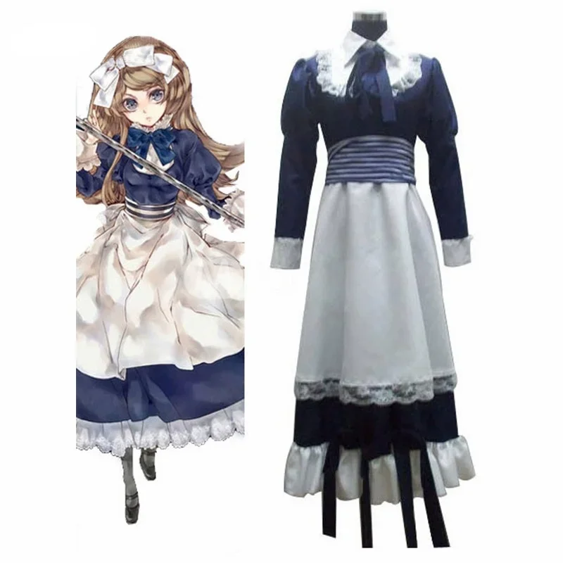 New Axis Powers Hetalia White Russia Cosplay Costume Waitress Uniform Halloween Costume for Women