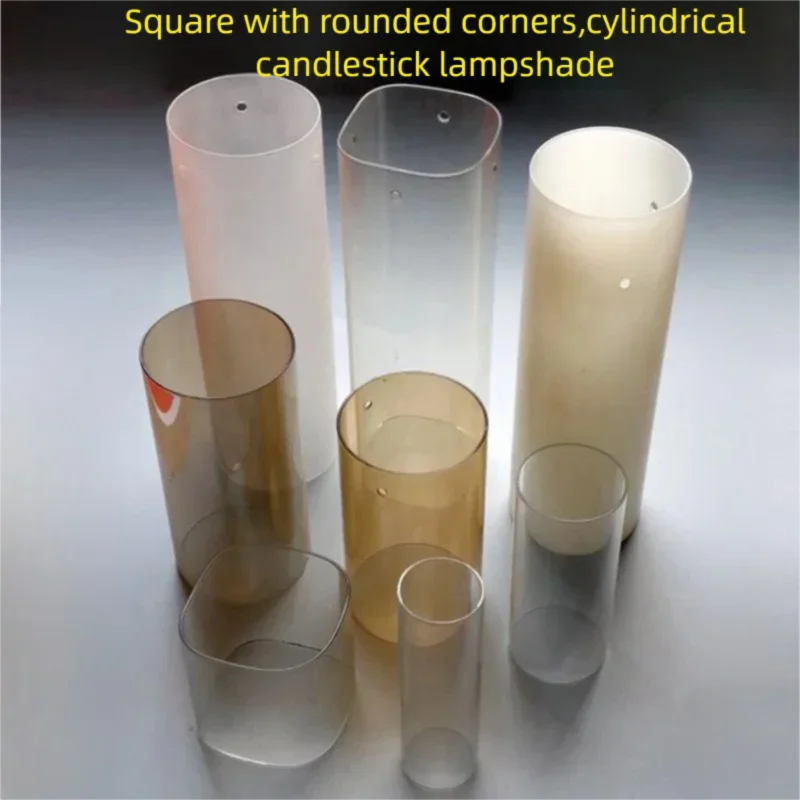 1pcs Clear Square Glass Lampshade Rounded Corners,Replacement for Table Lamps,Pendant lights and Bathroom Vanity lights