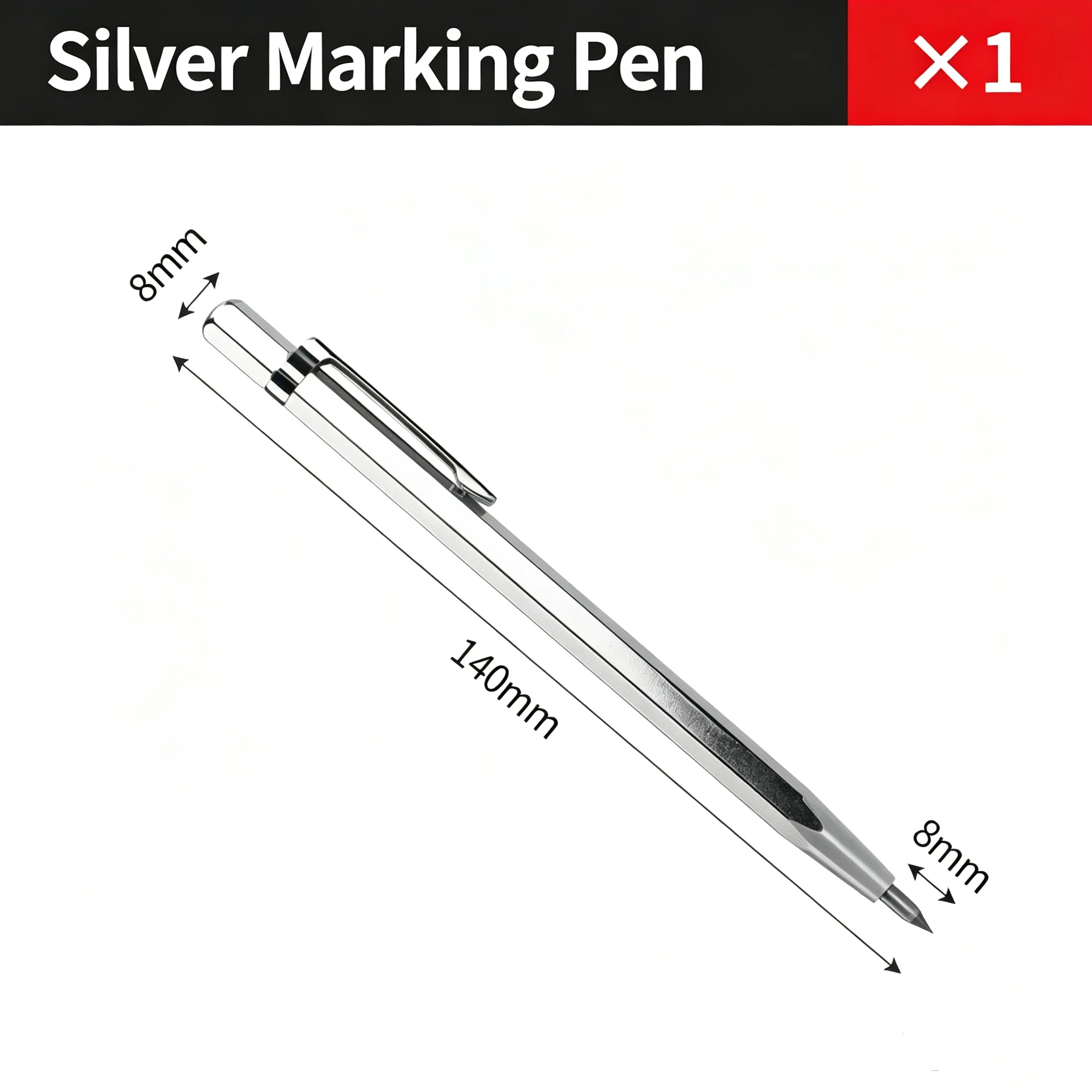 1PC Engraving Scribing Pen with Clip Metal Glass Tile Stone Marking Scratching Hand Tool