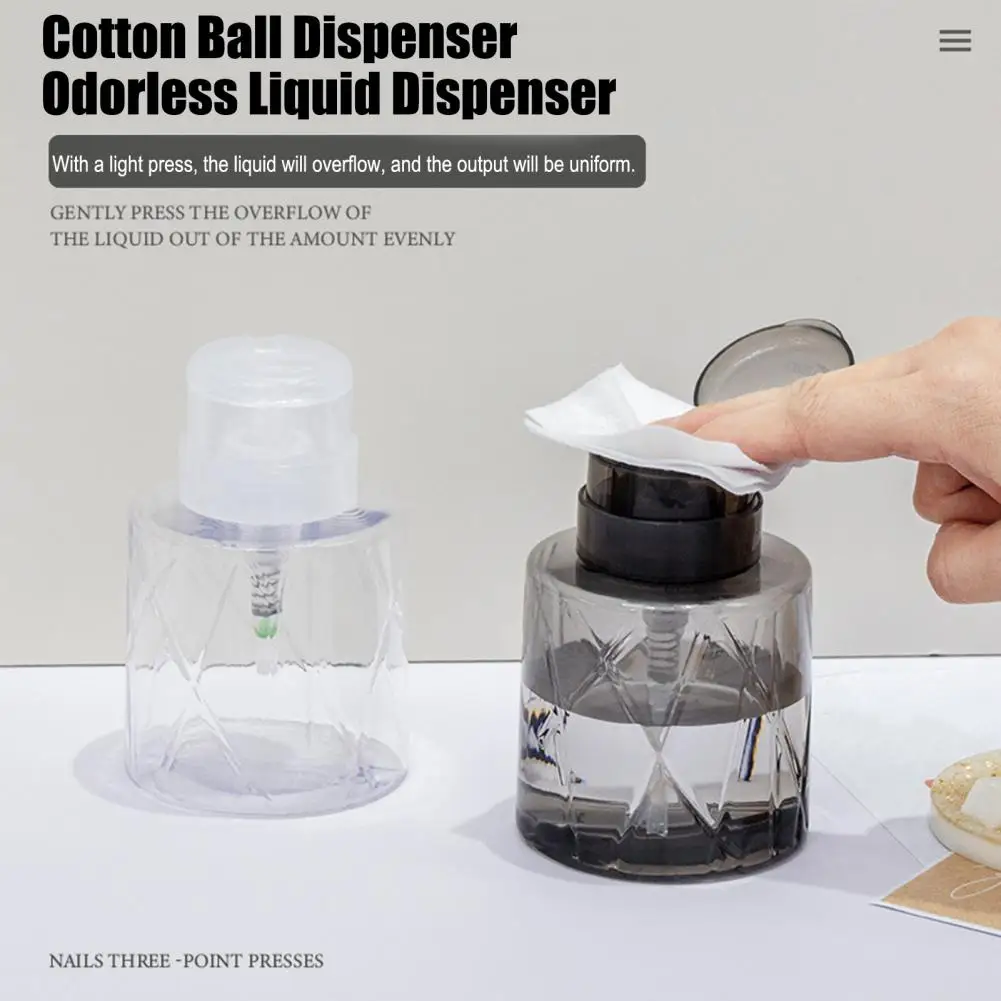 

1/2Pcs Lockable Empty Pump Dispenser Nail Manicure Makeup Remover Container Press Bottle Tool Refillable Liquid Container