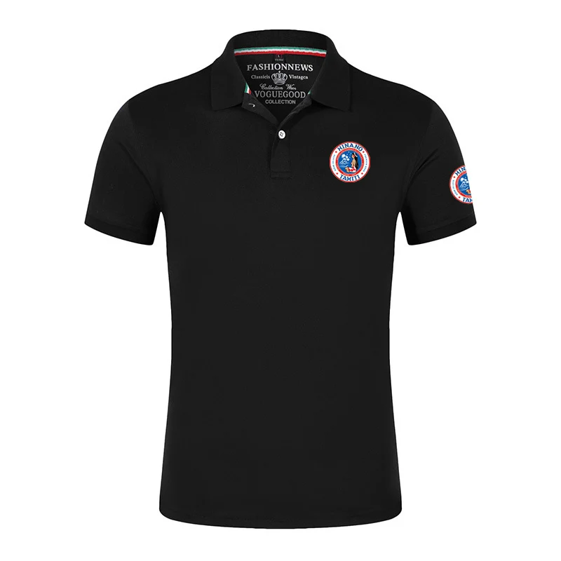 2024 Summer Men\'s Hinano Tahiti Beer Logo Print Comfortable Slim Fit Fashion Cotton Short Sleeve Solid Color Popular Polo Shirts