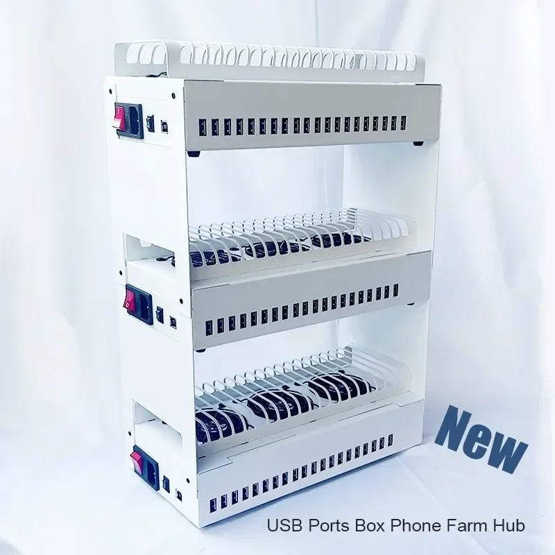 Upgraded Version USB Ports Box Phone Farm USB Hub Android Control Box Batch Synchronization Smart Control Unified Management