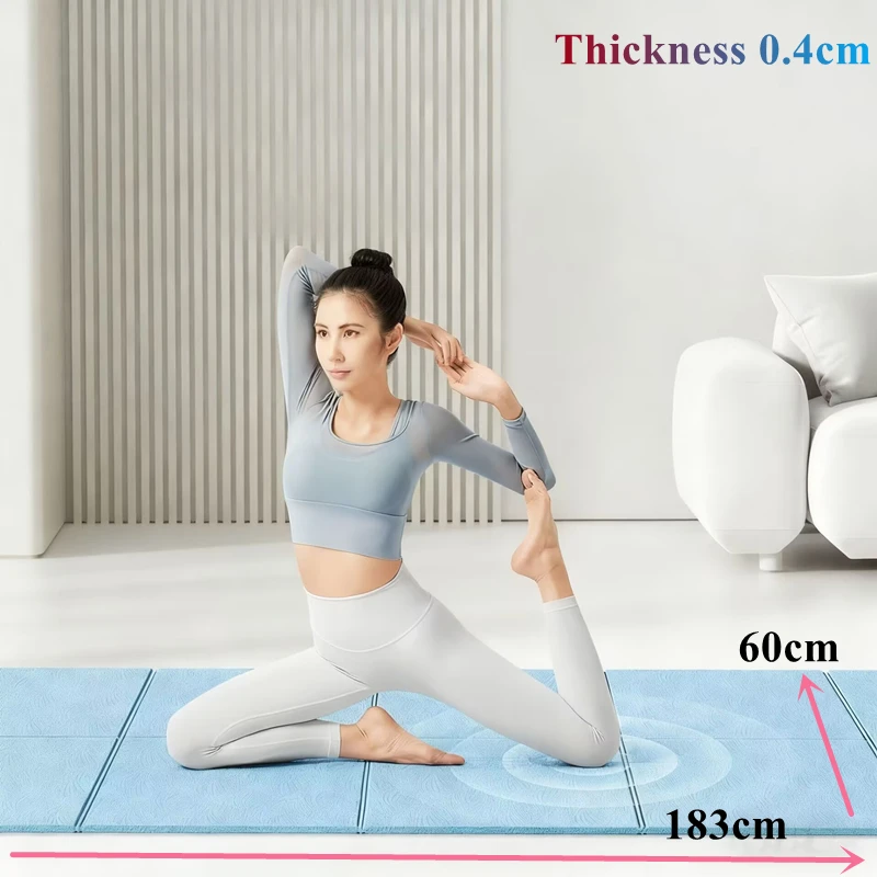 

Non-Slip Pilates Floor 183x61cm Foldable Yoga Mute Eco Friendly Folding Travel Fitness Exercise Double Sided Workouts 4mm Thick