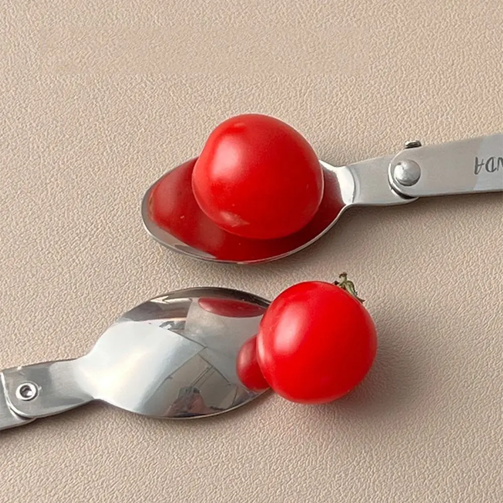 

3/4Pcs Reusable Foldable Dinnerware Set Detachable Chopstick Foldable Spoon Fork Mini Folding Cutlery Set with Cutlery Box