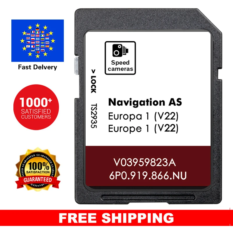 

UK Europe AS V22 for Seat Ateca Alhambra Arona Leon Car Navi System 2025 Maps Sat Nav Navigation GPS SD Card 32GB