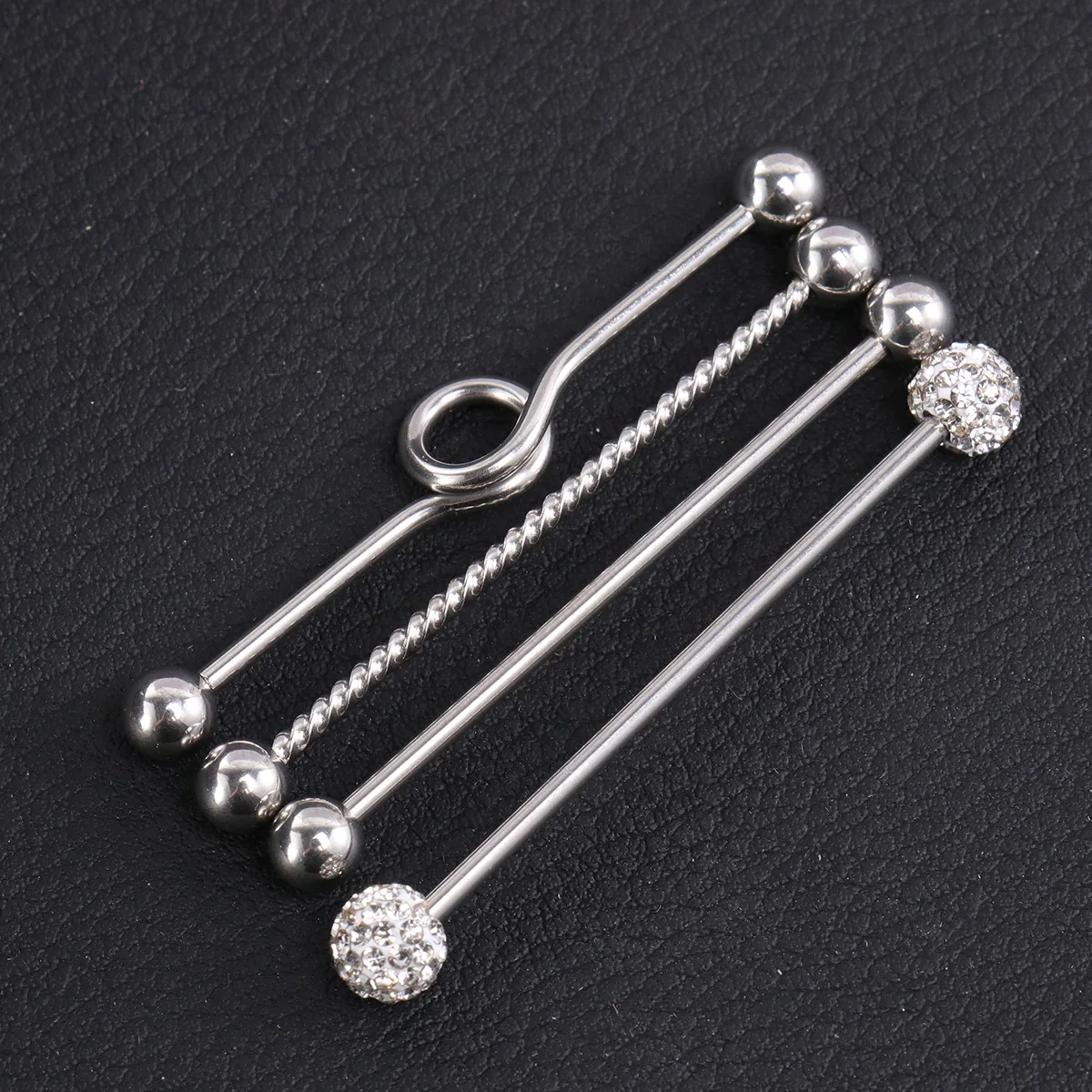 

8Pcs Arrows Screw Earring Set Stainless Steel Barbell Ear Jewelry Industrial Studs for Men Women Fade Resistant