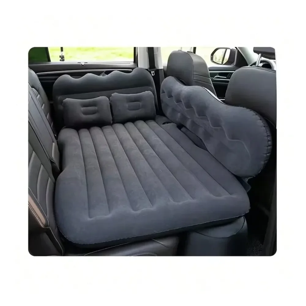 

Car Air Mattress For SUV Back Seat, Portable Travel Camping Bed With 2 Air Pillows And Electric Pump, Universal Car Sleeping Pa