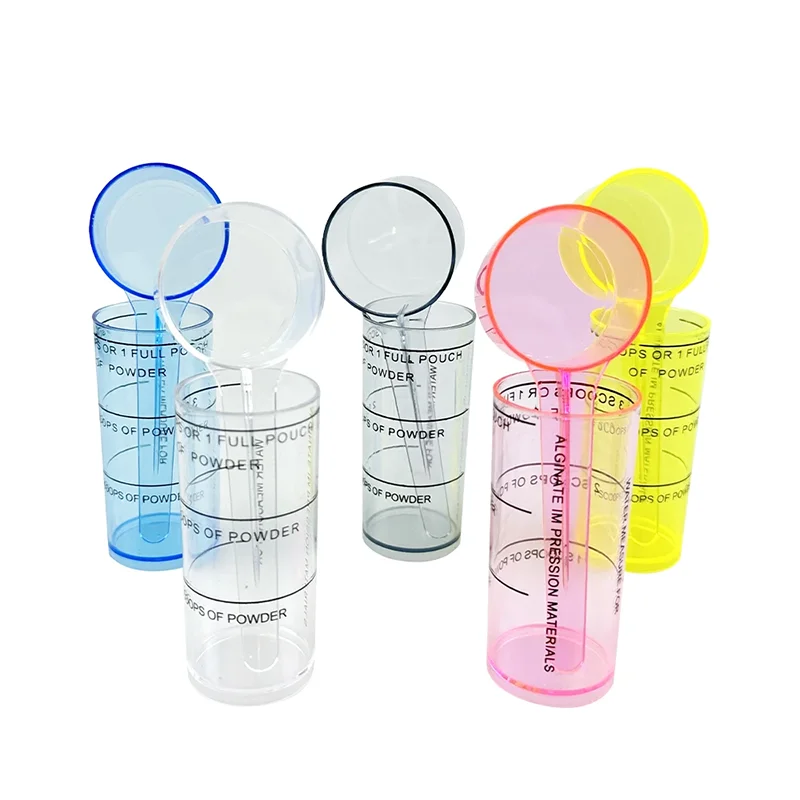 1set Plastic Dental Alginate Spoon Measuring Mixing Cup Impression Material Powder Mixing Tools Dentistry Lab Surveying Mix Tool