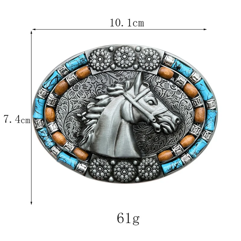 말 머리 벨트 버클, 서양 민족 스타일