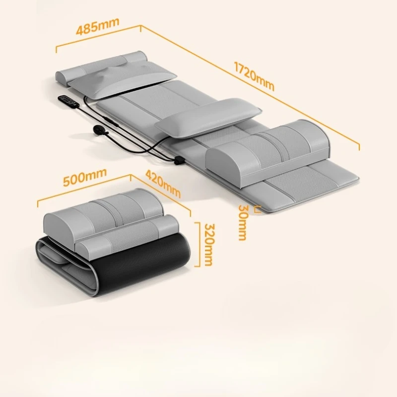 Widen Lengthen Airbag Heated Neck Massager Full Body Massage Mats Traction Lumbar Vibration Massage Mattress with Remote Control
