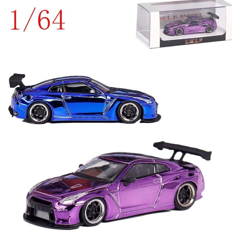 

Литой под давлением 1/64 Nissan GT-R R35 DOT Pandem Rocket Bunny Widebody, модель автомобиля из сплава, игрушки для мальчиков, подарок